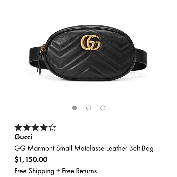 SOLD Gucci Small Marmont Matelasse Belt Bag - Picture 1 of 8